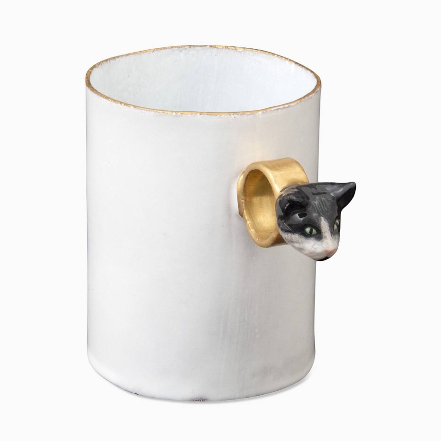 Astier de Villatte Mugg Serena Ring Katt | Koppar