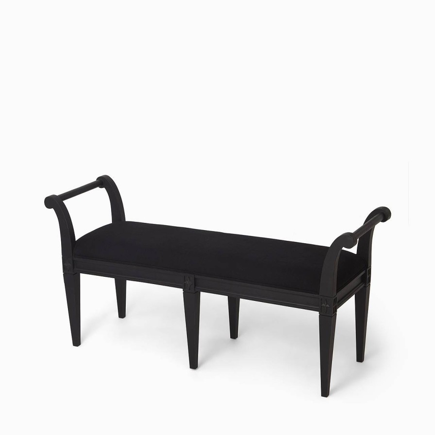 Oscar & Clothilde Bank Taburett 120 Cm Svart | Sittmobler