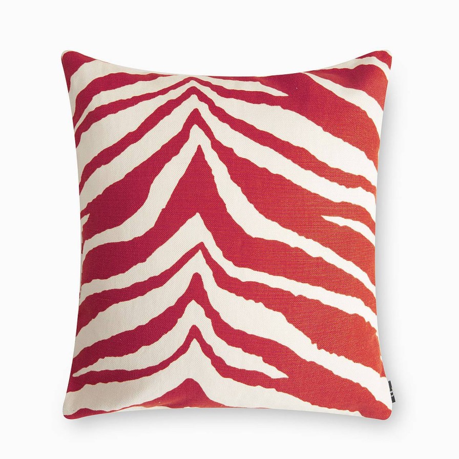 Oscar & Clothilde Kuddfodral Zebra Rod 50X50 Cm | Kuddar