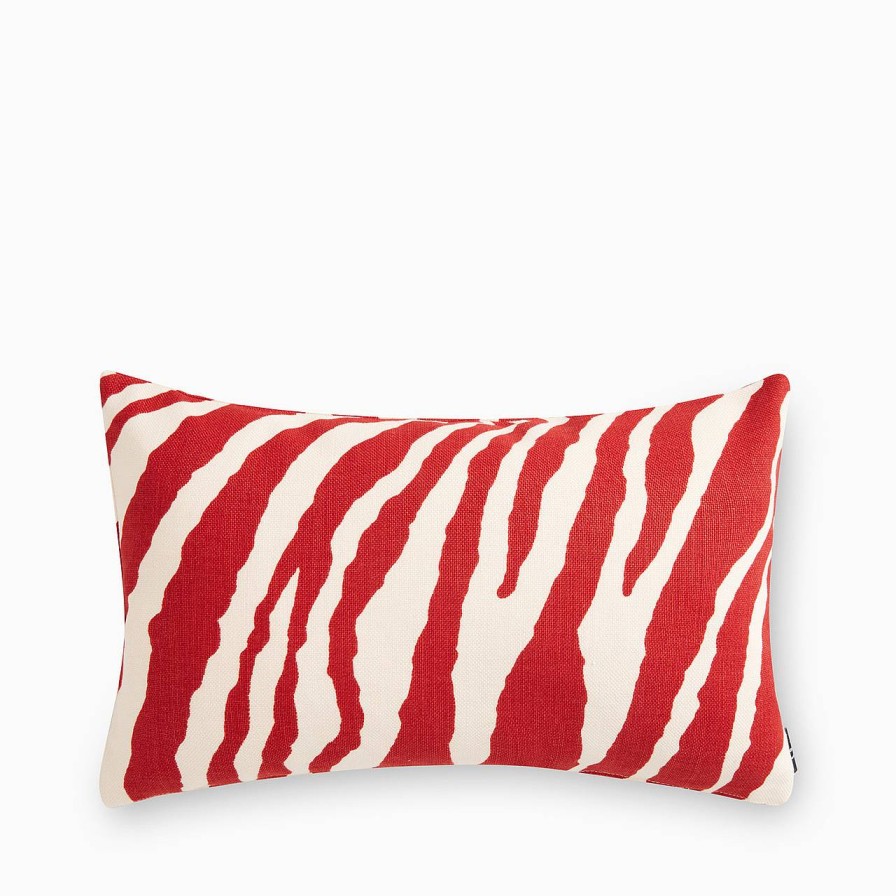 Oscar & Clothilde Kuddfodral Zebra Rod 30X50 Cm | Kuddar